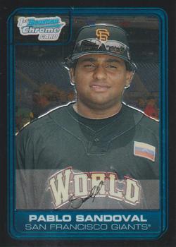 2006 Bowman Draft Picks & Prospects Chrome Futures Game Prospects Pablo Sandoval FBC FG6 San Francisco Giants