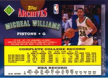 Load image into Gallery viewer, 1992-93 Topps Archives Micheal Williams  #114 Detroit Pistons
