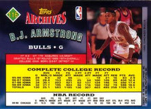 Load image into Gallery viewer, 1992-93 Topps Archives B.J. Armstrong  #116 Chicago Bulls
