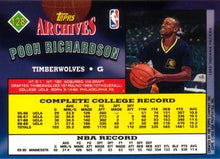 Load image into Gallery viewer, 1992-93 Topps Archives Pooh Richardson  #128 Minnesota Timberwolves
