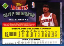 Load image into Gallery viewer, 1992-93 Topps Archives Cliff Robinson  #129 Portland Trail Blazers
