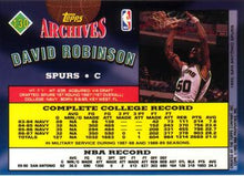 Load image into Gallery viewer, 1992-93 Topps Archives David Robinson  #130 San Antonio Spurs
