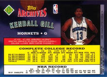 Load image into Gallery viewer, 1992-93 Topps Archives Kendall Gill  #134 Charlotte Hornets
