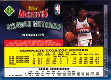Load image into Gallery viewer, 1992-93 Topps Archives Dikembe Mutombo  #146 Denver Nuggets
