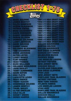 1992-93 Topps Archives Checklist: 1-75 CL  #149