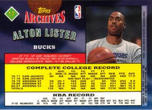 Load image into Gallery viewer, 1992-93 Topps Archives Alton Lister  #17 Milwaukee Bucks

