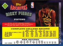Load image into Gallery viewer, 1992-93 Topps Archives Ricky Pierce  #28 Detroit Pistons
