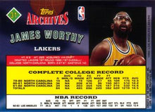 Load image into Gallery viewer, 1992-93 Topps Archives James Worthy  #31 Los Angeles Lakers
