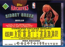 Load image into Gallery viewer, 1992-93 Topps Archives Sidney Green  #35 Chicago Bulls
