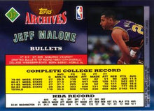 Load image into Gallery viewer, 1992-93 Topps Archives Jeff Malone  #37 Washington Bullets
