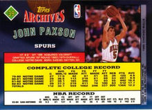 Load image into Gallery viewer, 1992-93 Topps Archives John Paxson  #39 San Antonio Spurs
