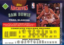 Load image into Gallery viewer, 1992-93 Topps Archives Sam Bowie  #45 Portland Trail Blazers
