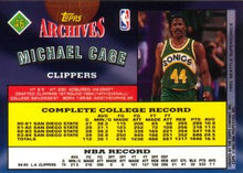 Load image into Gallery viewer, 1992-93 Topps Archives Michael Cage  #46 Los Angeles Clippers
