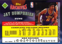 Load image into Gallery viewer, 1992-93 Topps Archives Jay Humphries  #51 Phoenix Suns
