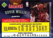 Load image into Gallery viewer, 1992-93 Topps Archives Kevin Willis  #59 Atlanta Hawks
