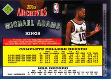 Load image into Gallery viewer, 1992-93 Topps Archives Michael Adams  #60 Sacramento Kings
