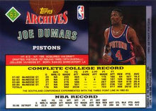 Load image into Gallery viewer, 1992-93 Topps Archives Joe Dumars  #63 Detroit Pistons
