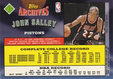 Load image into Gallery viewer, 1992-93 Topps Archives John Salley  #87 Detroit Pistons
