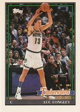 Load image into Gallery viewer, 1992-93 Topps Archives Luc Longley  #145 Minnesota Timberwolves
