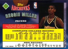Load image into Gallery viewer, 1992-93 Topps Archives Reggie Miller˜UER  #67 Indiana Pacers
