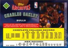 Load image into Gallery viewer, 1992-93 Topps Archives Charles Oakley  #70 Chicago Bulls
