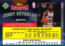 Load image into Gallery viewer, 1992-93 Topps Archives Jerry Reynolds  #72 Milwaukee Bucks
