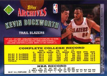 Load image into Gallery viewer, 1992-93 Topps Archives Kevin Duckworth  #80 Portland Trail Blazers
