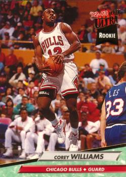 1992-93 Fleer Ultra Corey Williams RC #238 Chicago Bulls