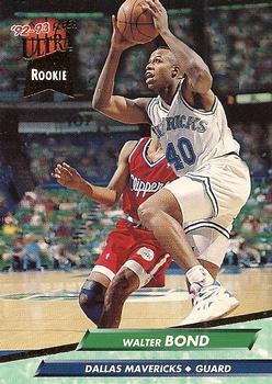 1992-93 Fleer Ultra Walter Bond RC #244 Dallas Mavericks