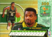 Load image into Gallery viewer, 1992-93 Fleer Ultra Lee Mayberry RC #300 Milwaukee Bucks
