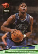Load image into Gallery viewer, 1992-93 Fleer Ultra Marlon Maxey RC #305 Minnesota Timberwolves
