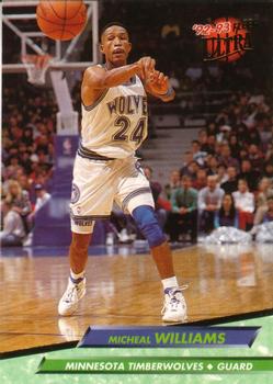 1992-93 Fleer Ultra Micheal Williams  #311 Minnesota Timberwolves
