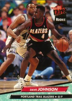 1992-93 Fleer Ultra Dave Johnson  #344 Portland Trail Blazers