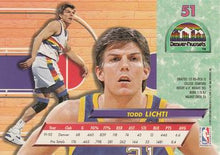 Load image into Gallery viewer, 1992-93 Fleer Ultra Todd Lichti #51 Denver Nuggets
