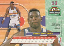 Load image into Gallery viewer, 1992-93 Fleer Ultra Dikembe Mutombo #53 Denver Nuggets
