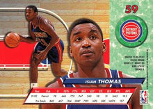 Load image into Gallery viewer, 1992-93 Fleer Ultra Isiah Thomas #59 Detroit Pistons
