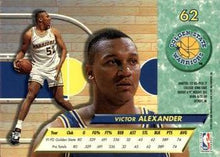 Load image into Gallery viewer, 1992-93 Fleer Ultra Victor Alexander #62 Golden State Warriors
