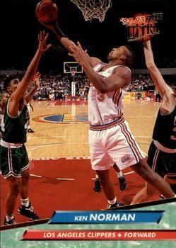 1992-93 Fleer Ultra Ken Norman #86 Los Angeles Clippers