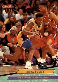 1992-93 Fleer Ultra Byron Scott #93 Los Angeles Lakers