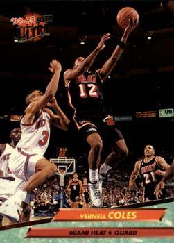 1992-93 Fleer Ultra Vernell Coles #98 Miami Heat