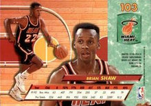 Load image into Gallery viewer, 1992-93 Fleer Ultra Brian Shaw #103 Miami Heat
