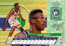 Load image into Gallery viewer, 1992-93 Fleer Ultra Thurl Bailey #109 Minnesota Timberwolves
