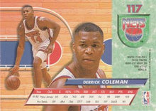 Load image into Gallery viewer, 1992-93 Fleer Ultra Derrick Coleman #117 New Jersey Nets
