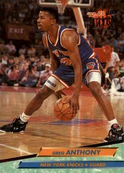1992-93 Fleer Ultra Greg Anthony #121 New York Knicks