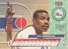 Load image into Gallery viewer, 1992-93 Fleer Ultra Ron Anderson #135 Philadelphia 76ers
