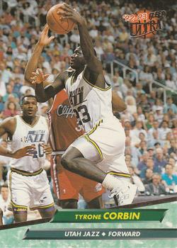 1992-93 Fleer Ultra Tyrone Corbin #179 Utah Jazz