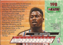 Load image into Gallery viewer, 1992-93 Fleer Ultra Dave Johnson DPK, RC #198 Portland Trail Blazers
