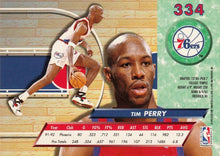 Load image into Gallery viewer, 1992-93 Fleer Ultra Tim Perry RC #334 Philadelphia 76ers
