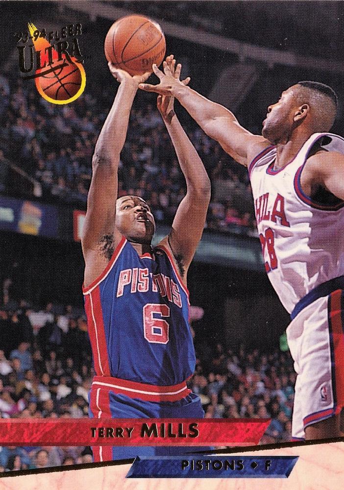 1993-94 Fleer Ultra Terry Mills #58 Detroit Pistons