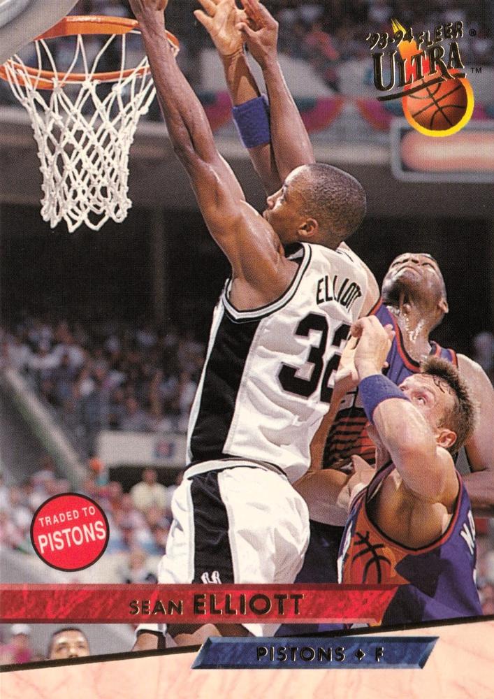 1993-94 Fleer Ultra Sean Elliott #61 Detroit Pistons